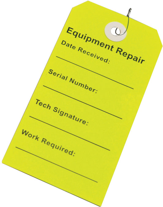 Equipment Tag, Repair (Yellow), 500/CS