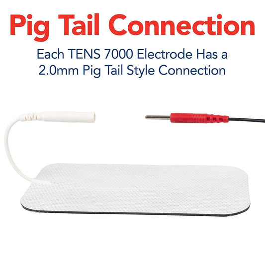 TENS 7000 Electrodes  16 Count, White Cloth